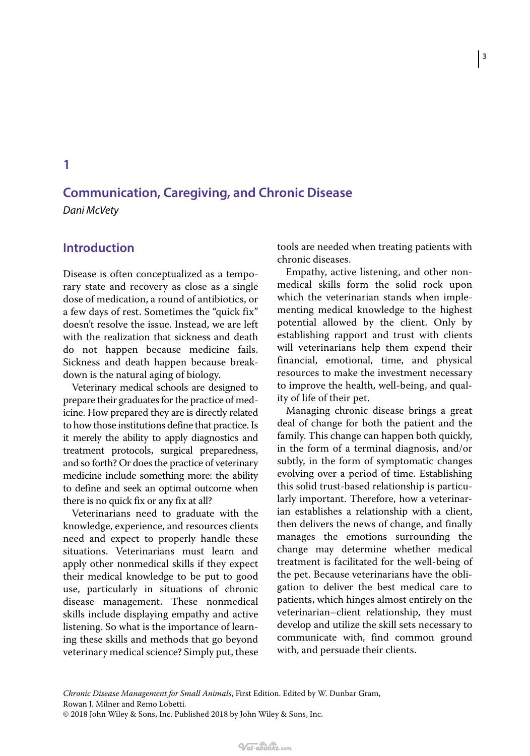 Chronic Disease Management For Small Animals