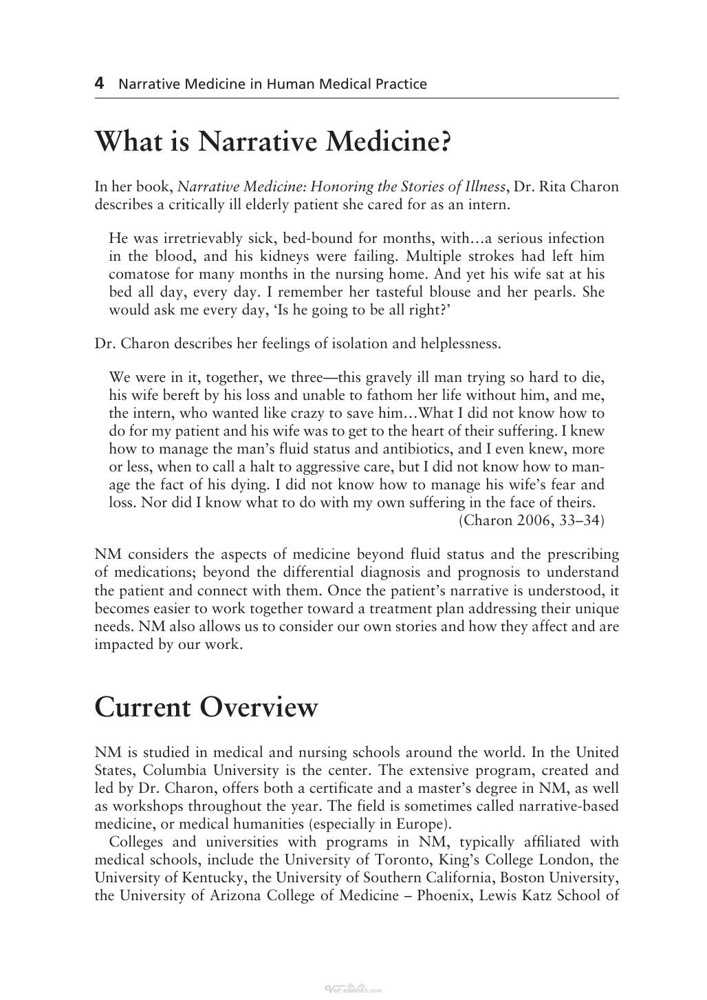 Narrative Medicine In Veterinary Practice