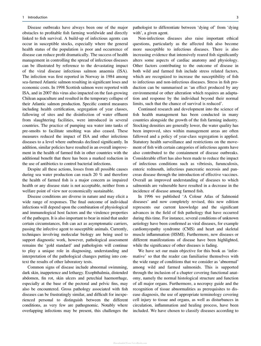 Preview page of A Colour Atlas of Salmonid Diseases 2nd Edition