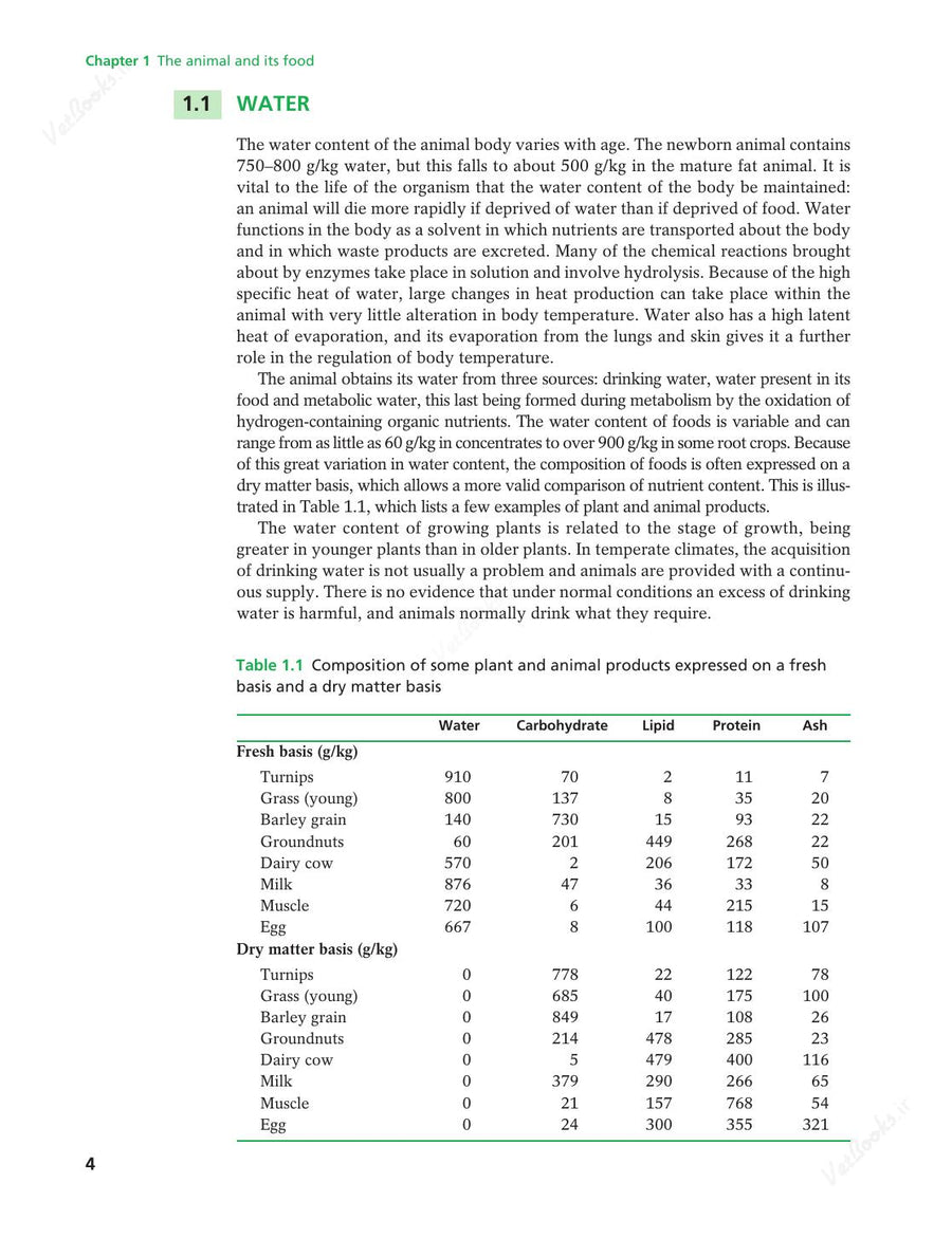 Preview page of Animal Nutrition 8th Edition