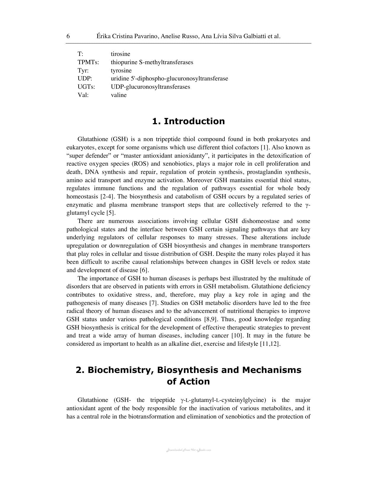 Glutathione Biochemistry Mechanisms Of Action And Biotechnological Implications