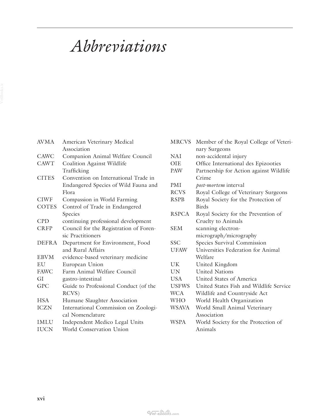 Introduction To Veterinary And Comparative Forensic Medicine