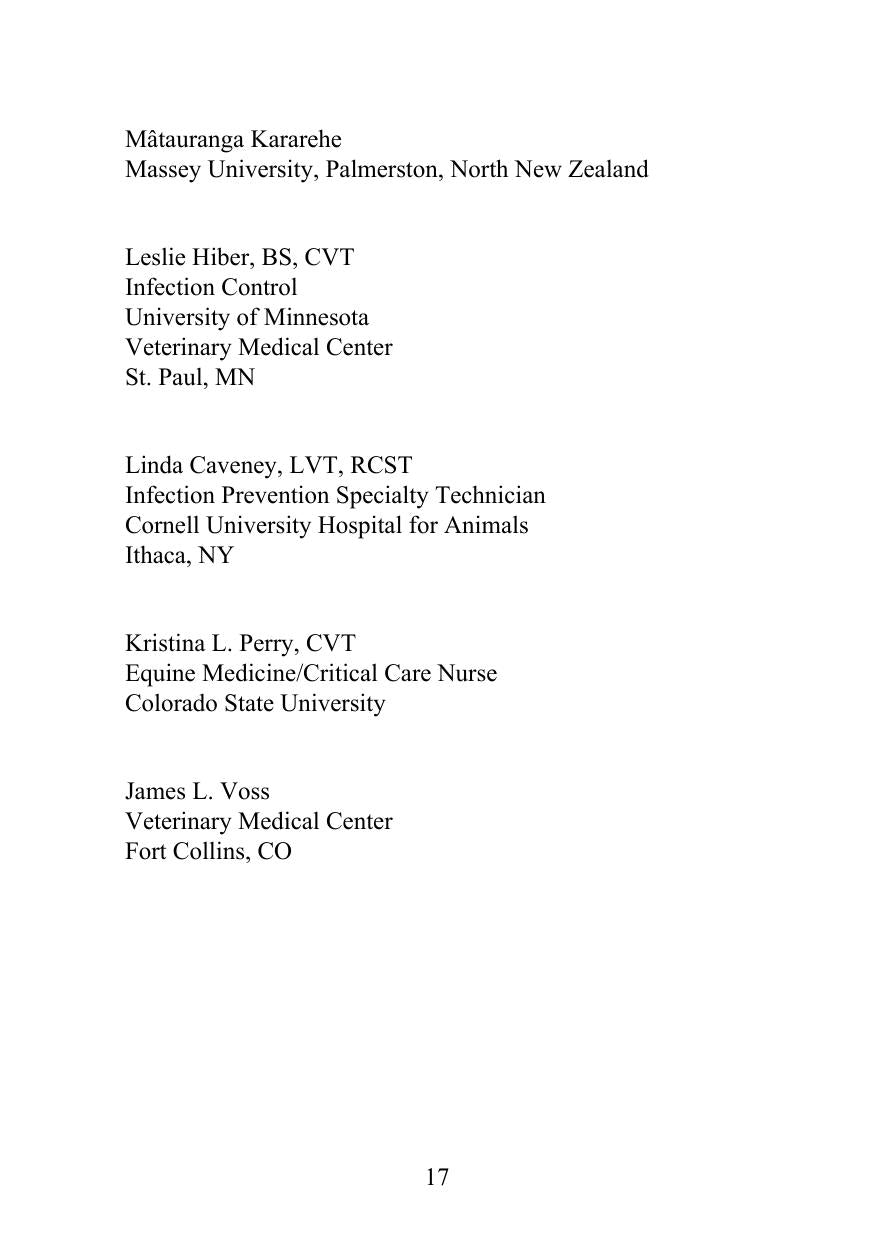 Veterinary Infection Prevention And Control