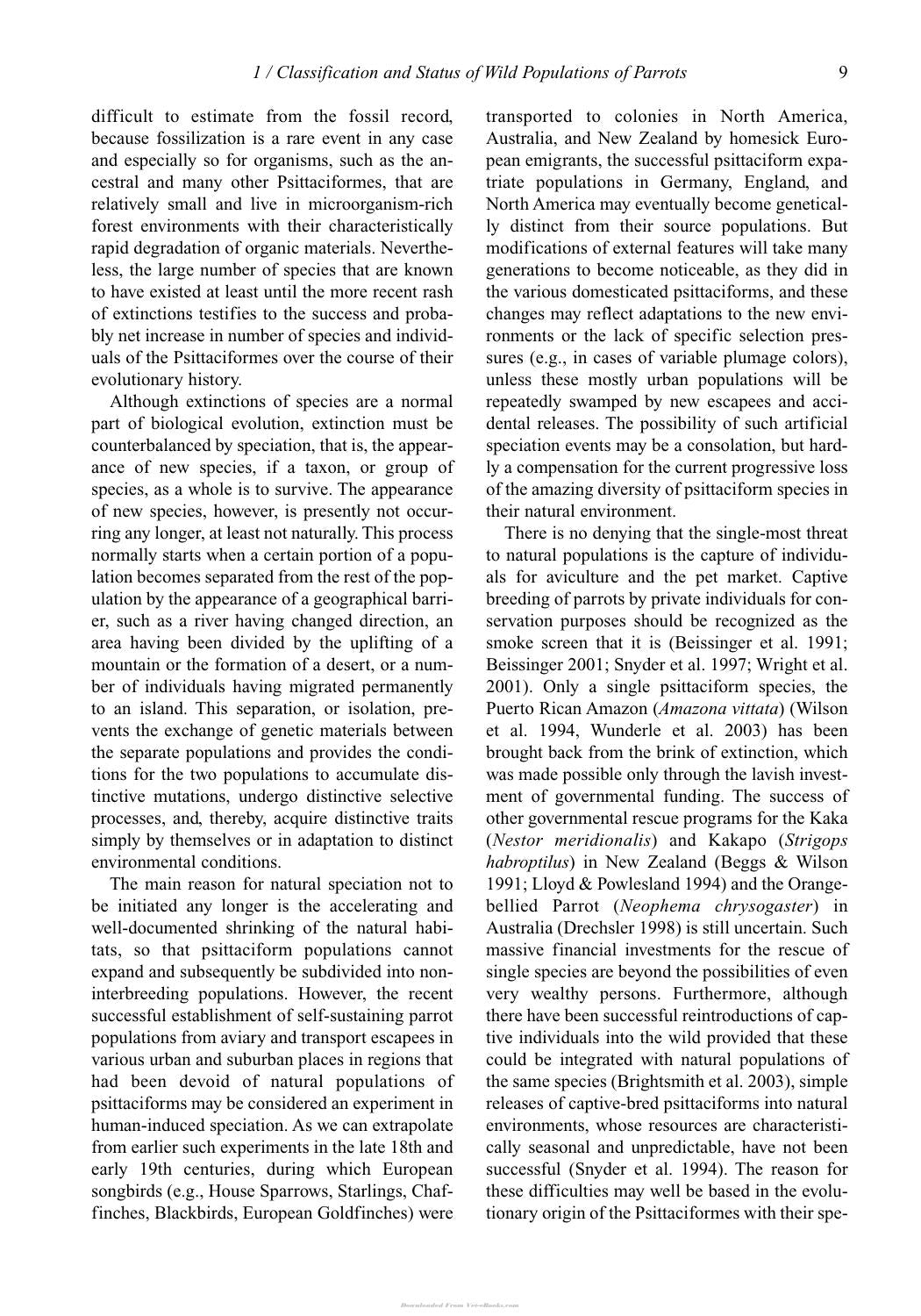 Manual Of Parrot Behavior