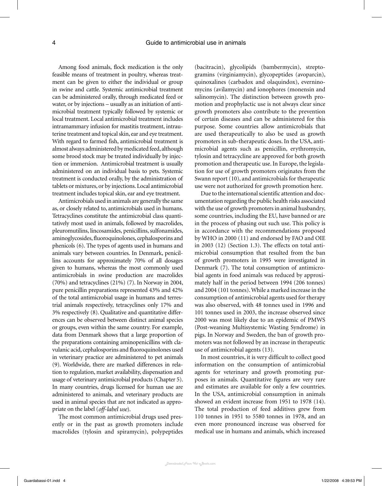 Guide To Antimicrobial Use In Animals