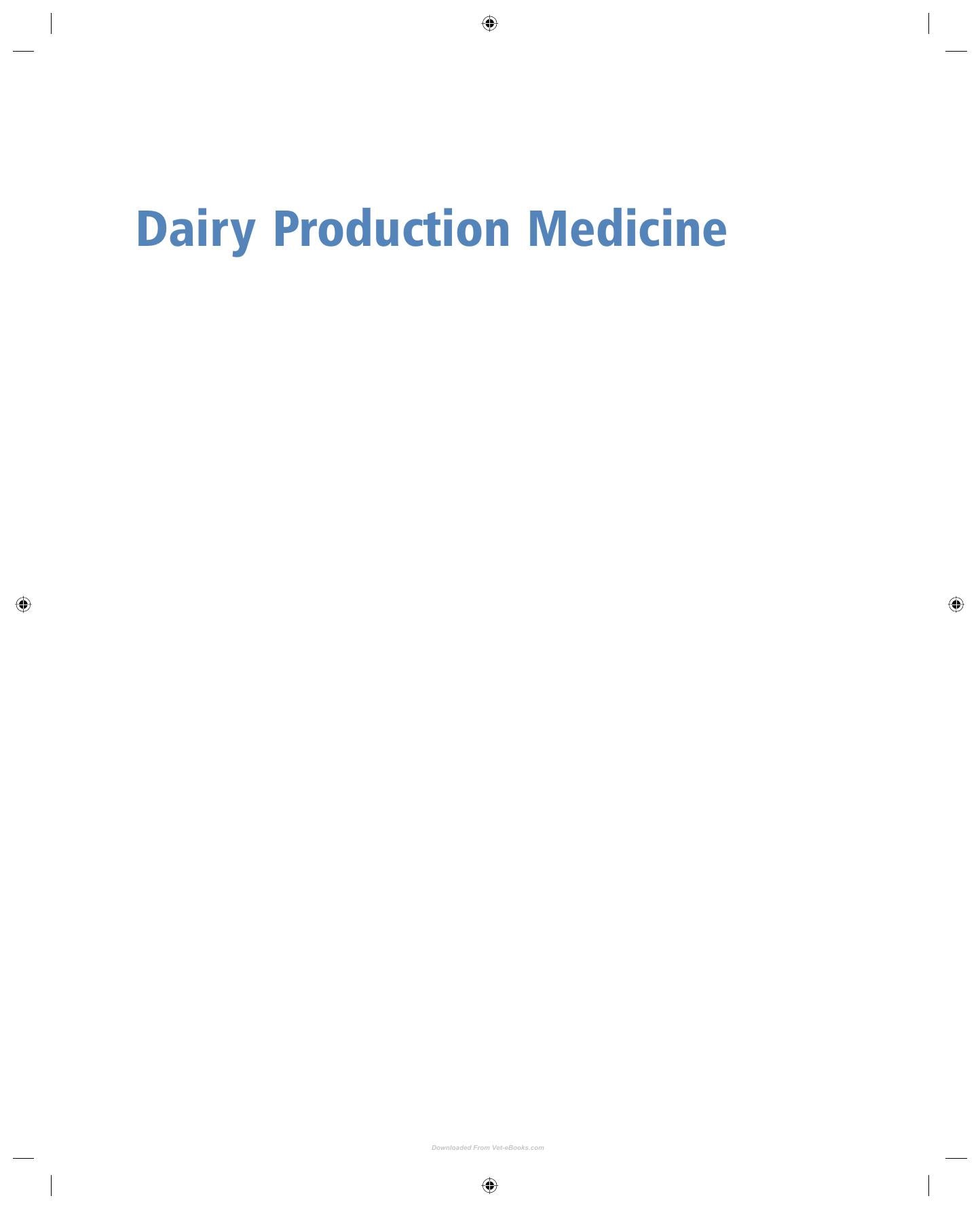 Dairy Production Medicine