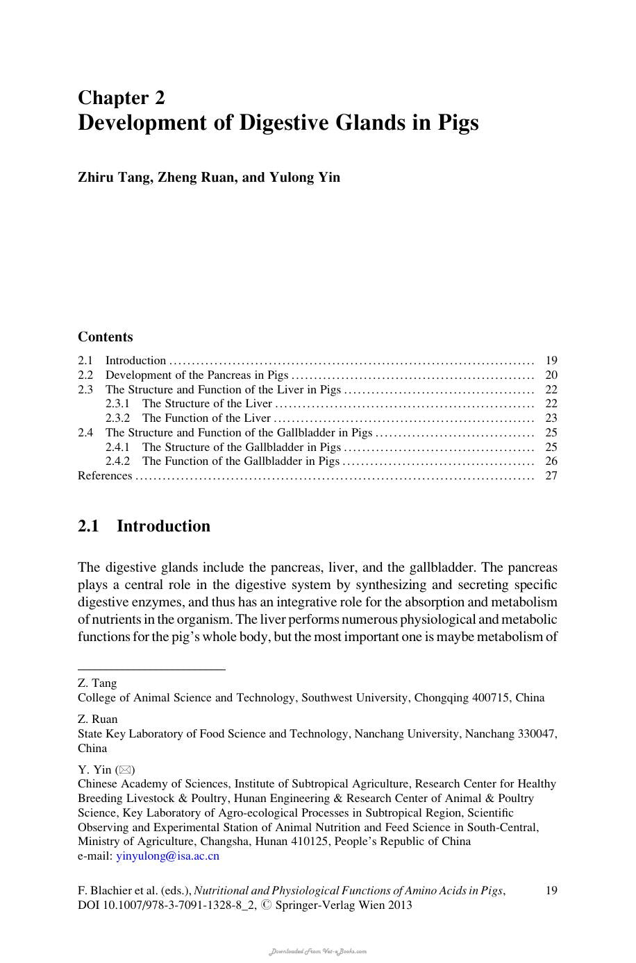 Nutritional And Physiological Functions Of Amino Acids In Pigs