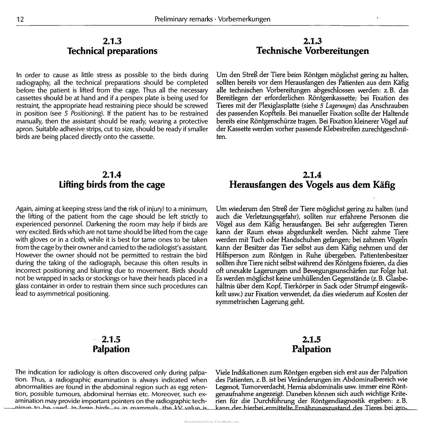 Atlas Of Radiographic Anatomy And Diagnosis Of Cage Birds