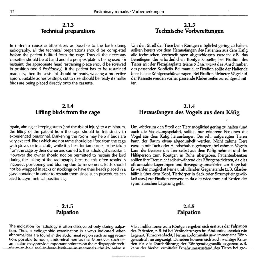 Preview page of Atlas of Radiographic Anatomy and Diagnosis of Cage Birds