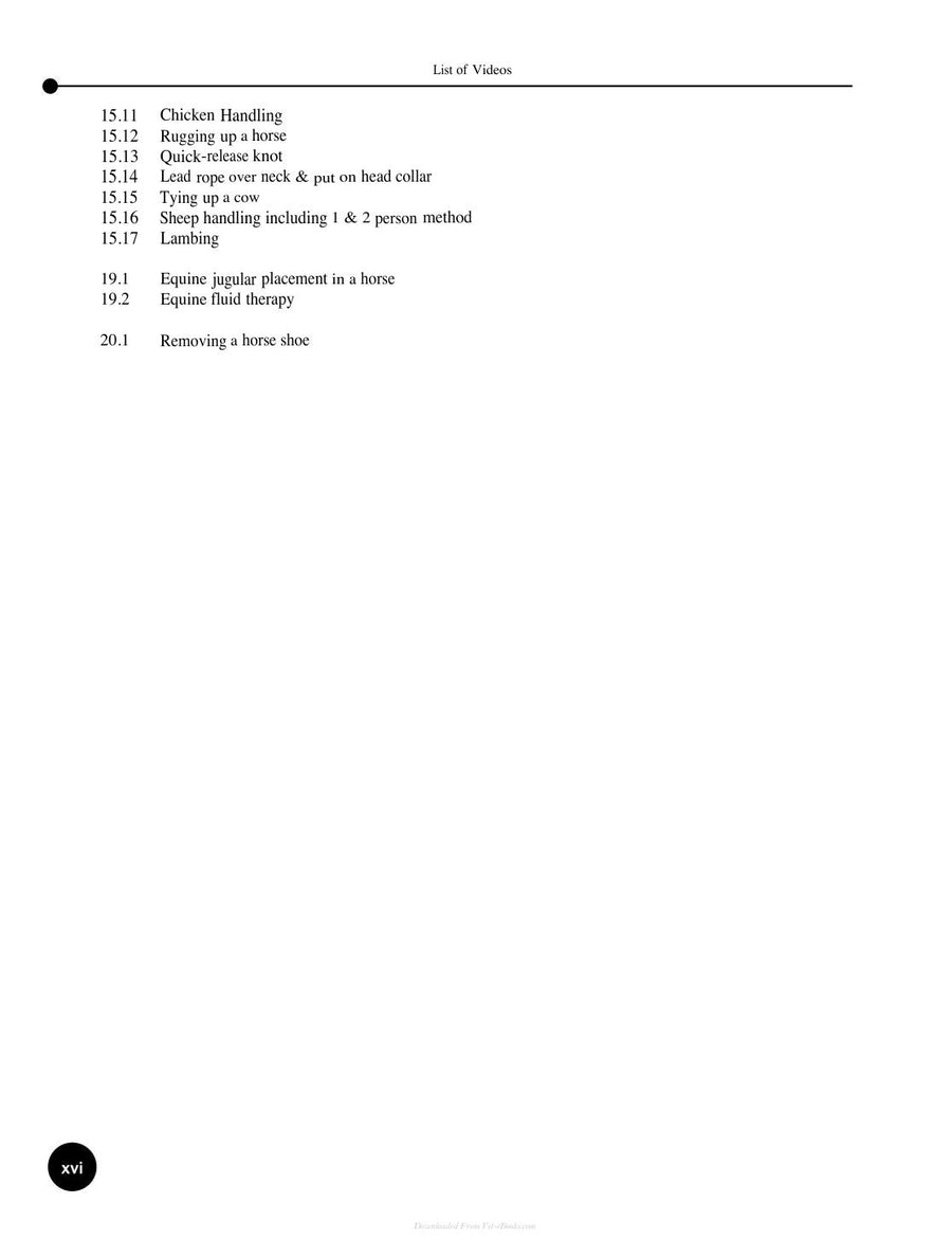 Preview page of Veterinary Clinical Skills Manual