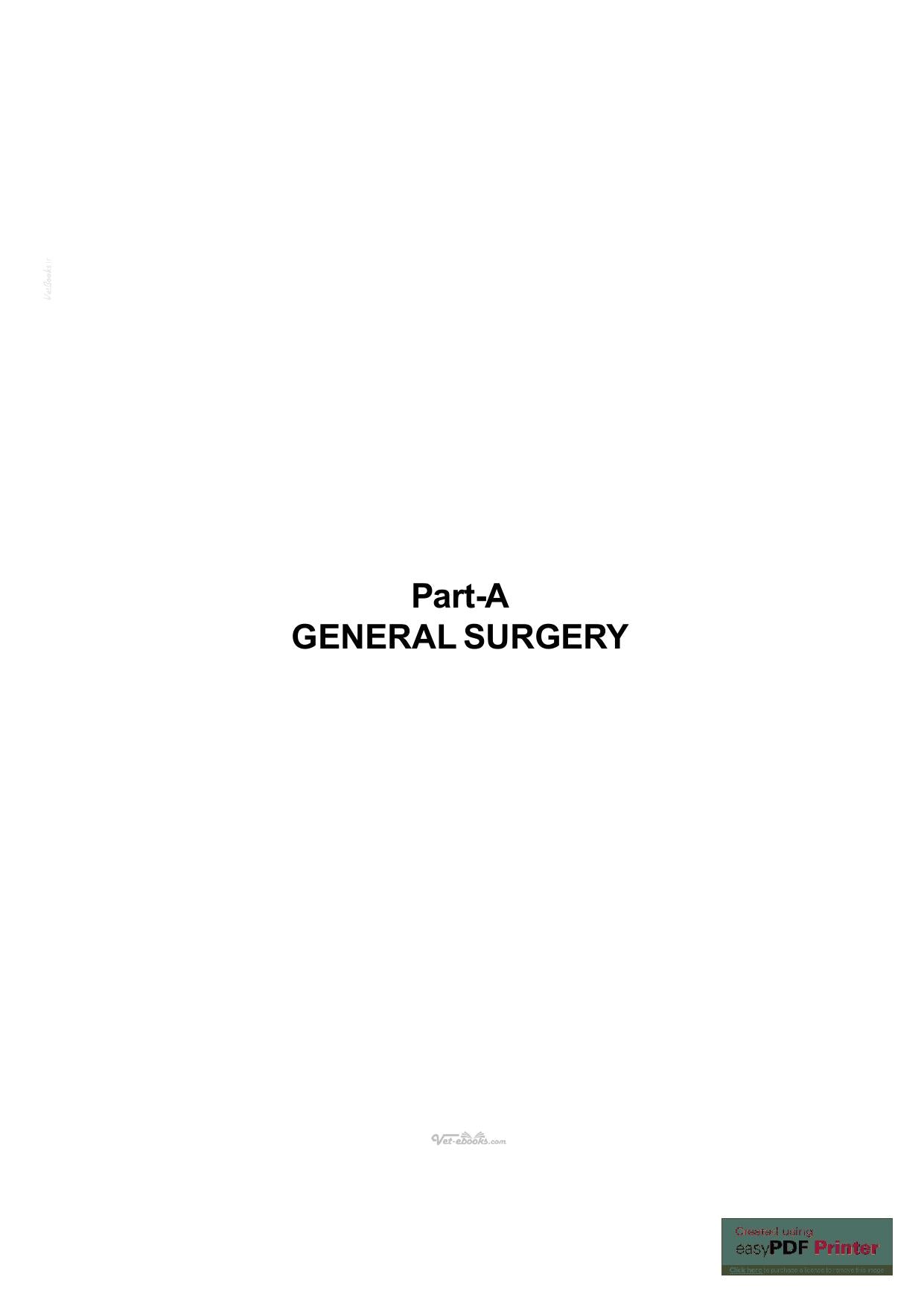 General Animal Surgery And Anaesthesiology