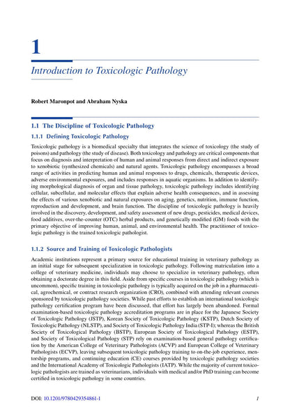 Toxicologic Pathology a Primer