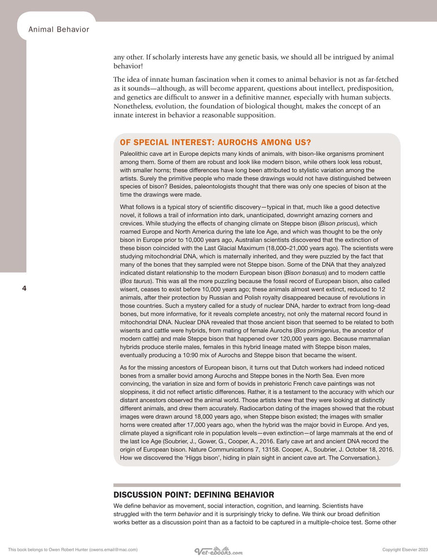 Preview page of Animal Behavior 3rd Edition