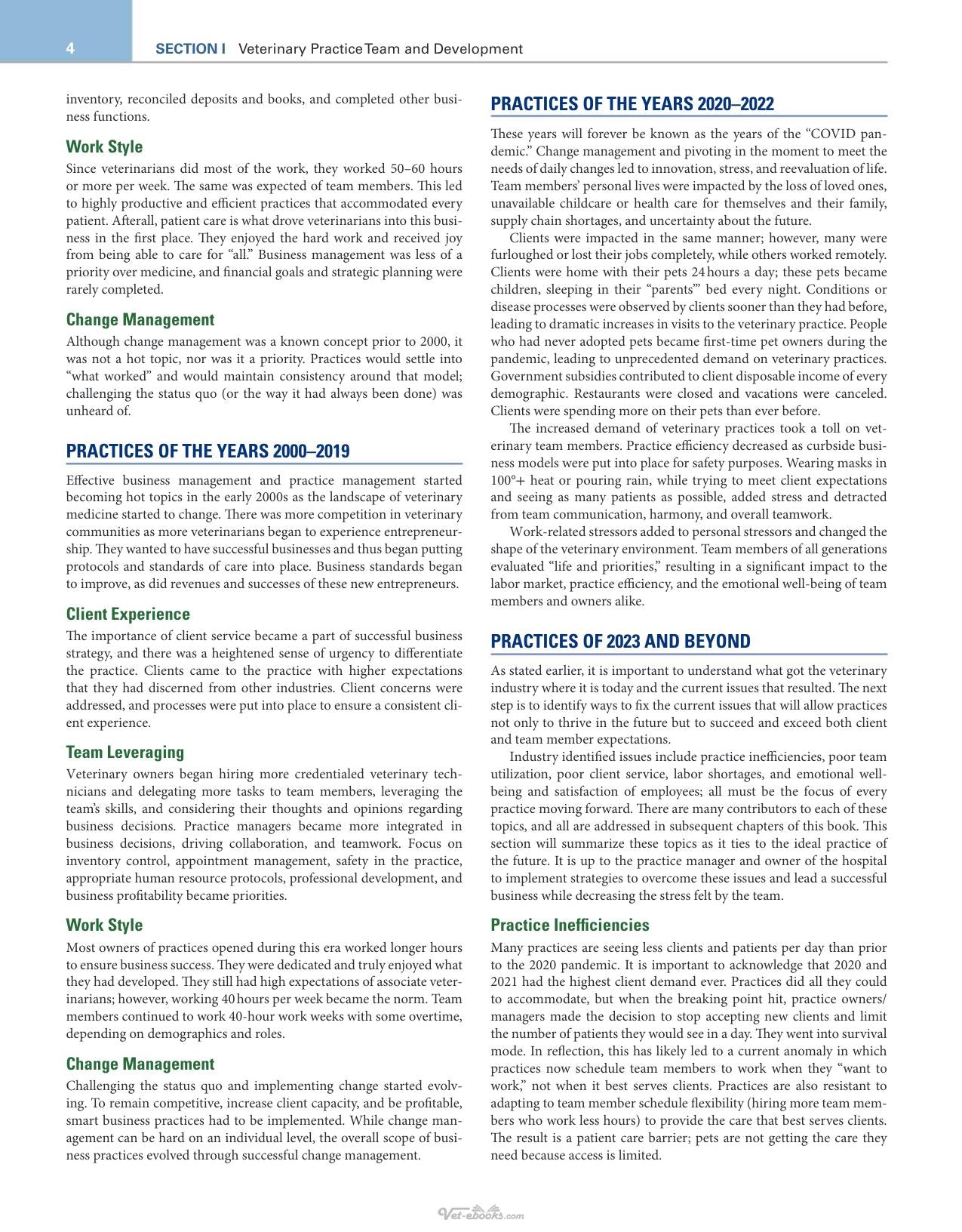 Practice Management For The Veterinary Team 4Th Edition