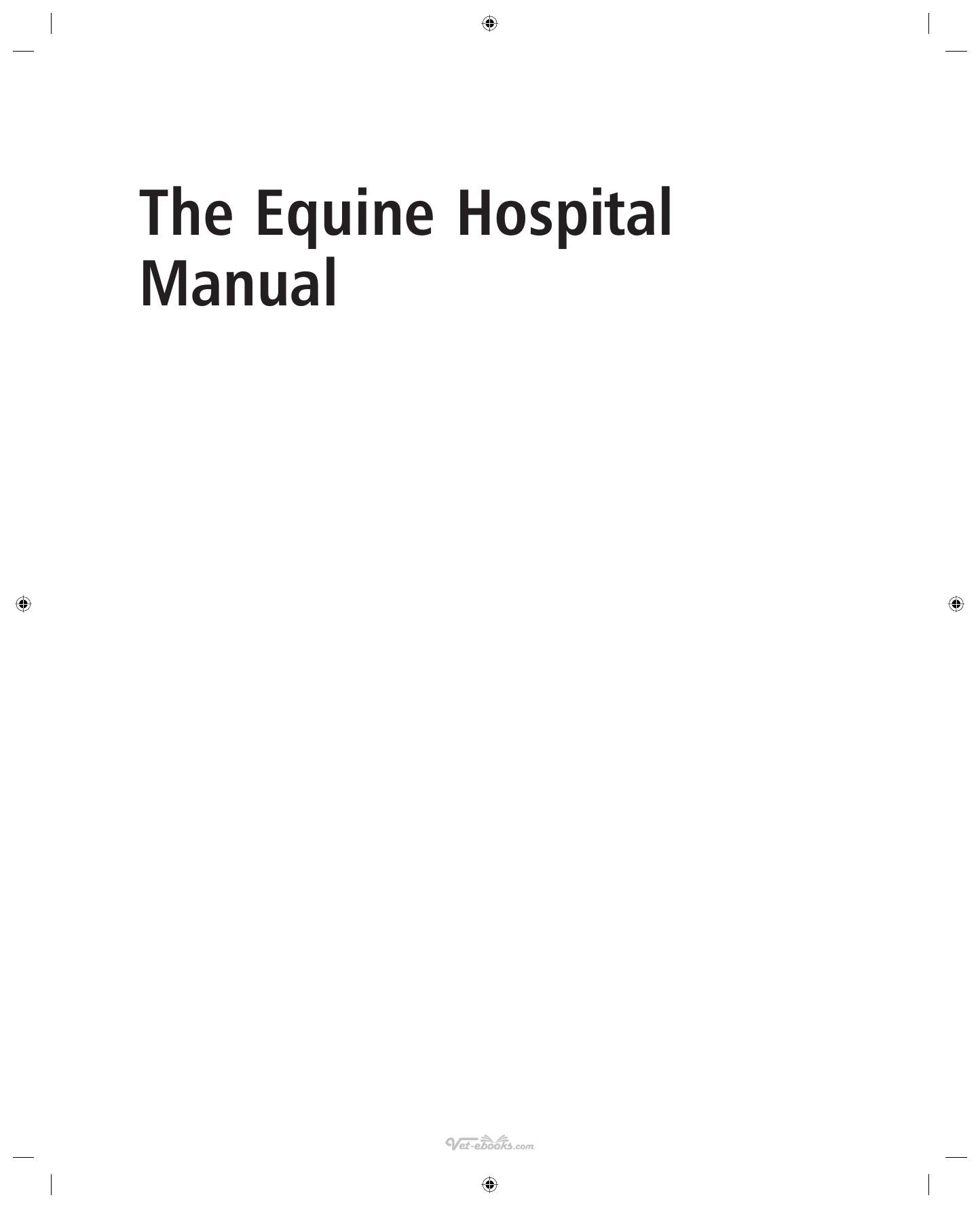 The Equine Hospital Manual