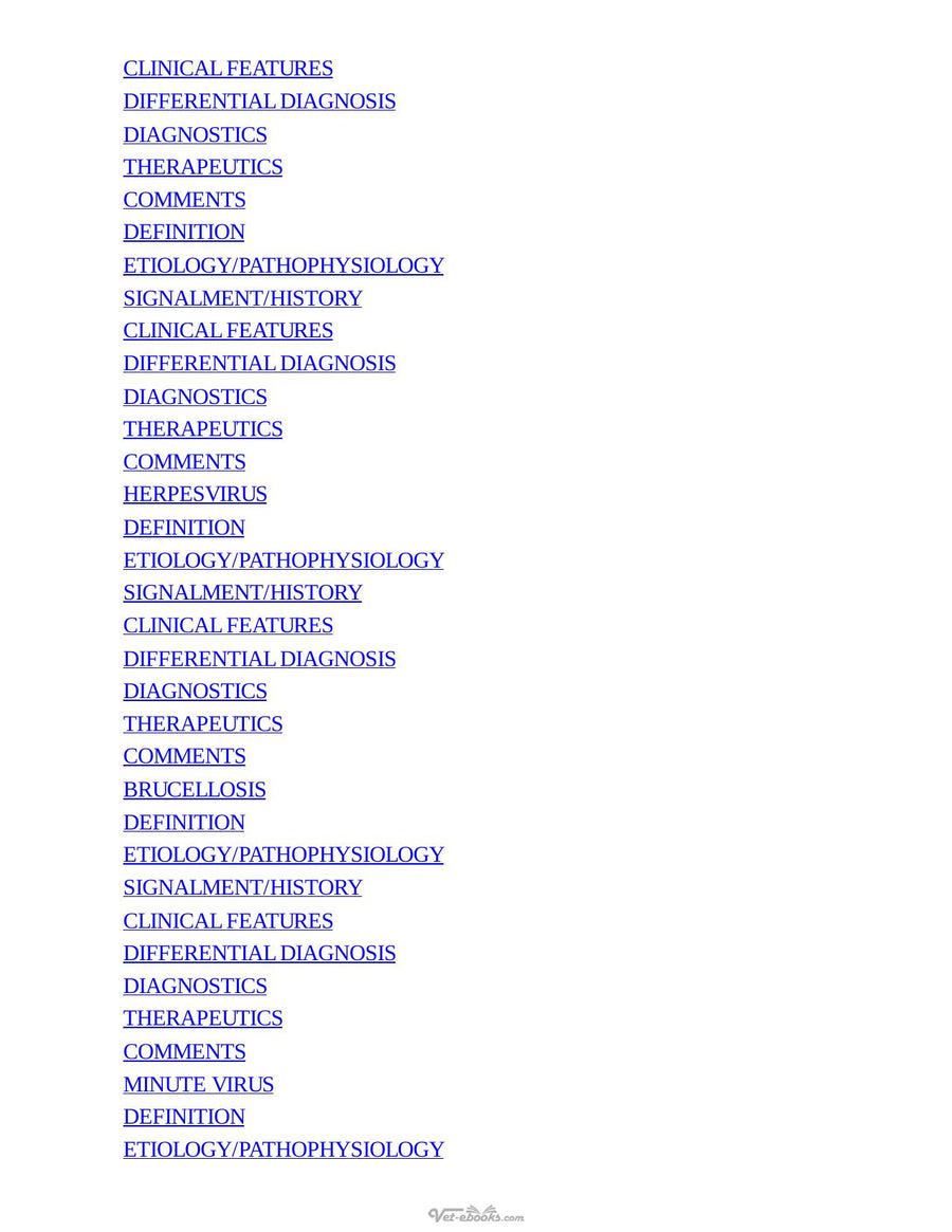 Preview page of Blackwells Five Minute Veterinary Consult Clinical Companion Small Animal Endocrinology and Reproduction