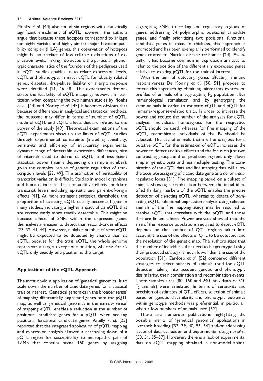 Preview page of Animal Science Reviews 2010