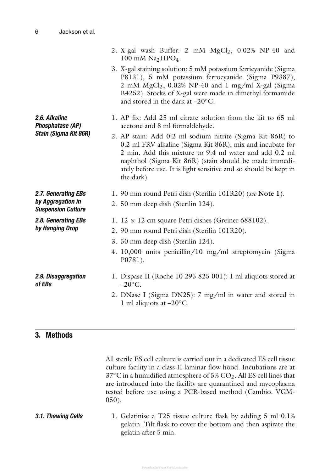 Mouse Cell Culture Methods And Protocols