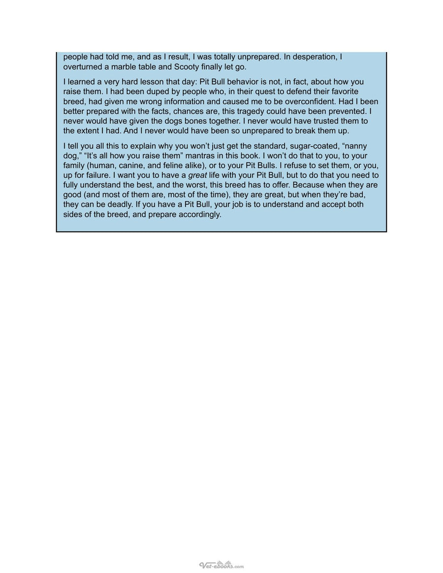Preview page of Pit Bulls for Dummies, 2nd Edition