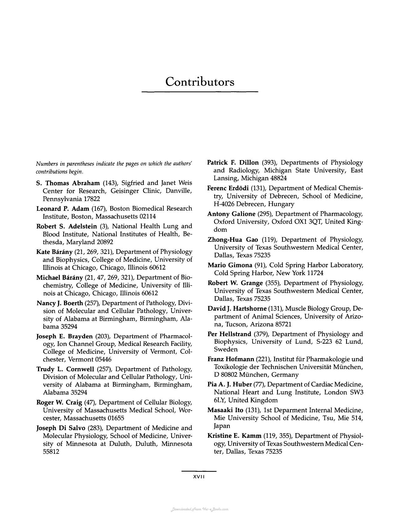 Biochemistry Of Smooth Muscle Contraction