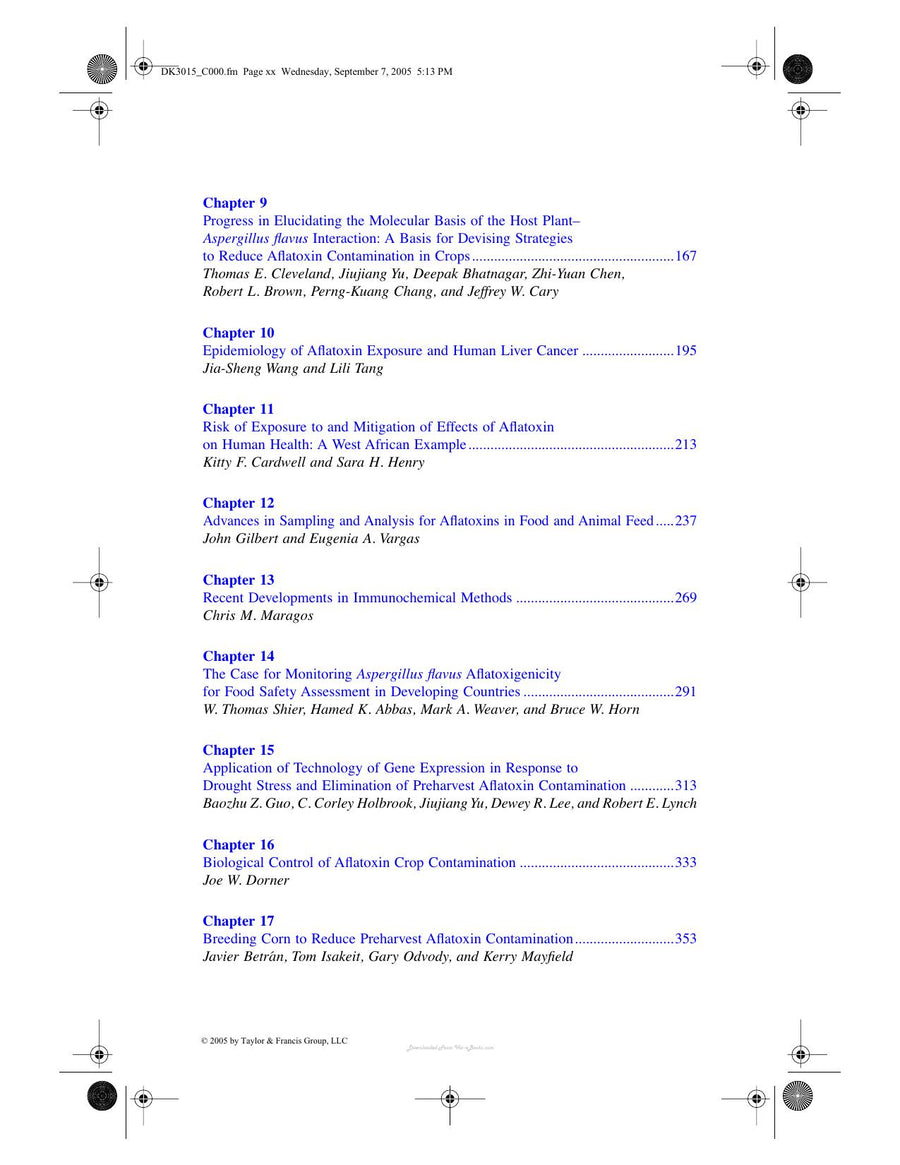 Preview page of Aflatoxin and Food Safety