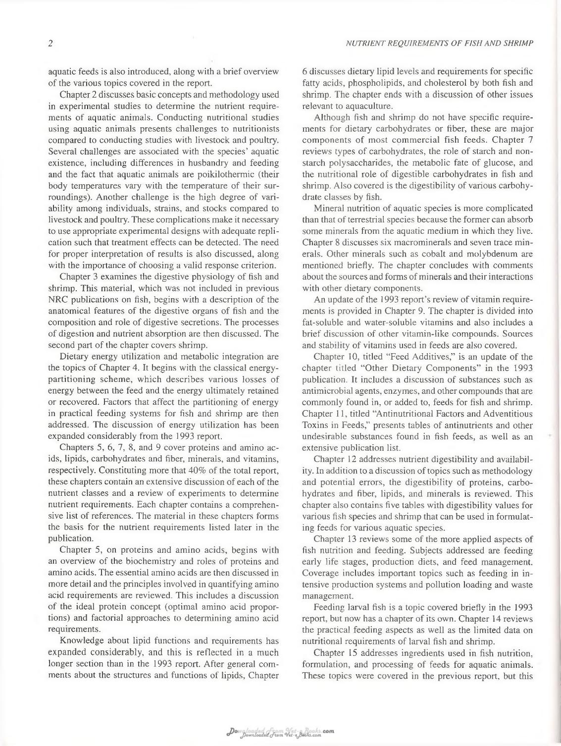 Nutrient Requirements Of Fish And Shrimp