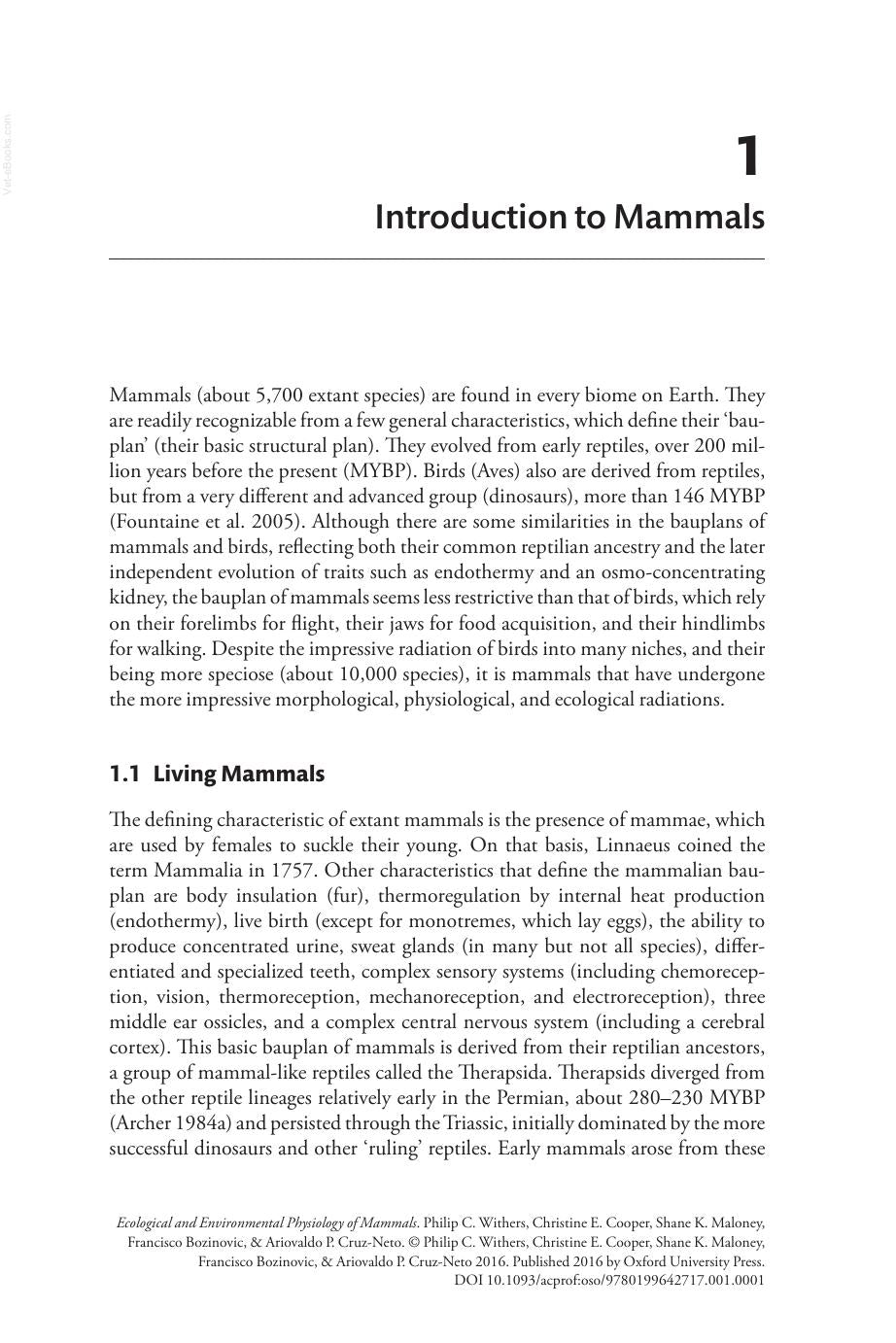 Ecological And Environmental Physiology Of Mammals