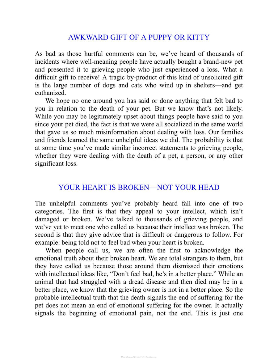 Preview page of The Grief Recovery Handbook for Pet Loss