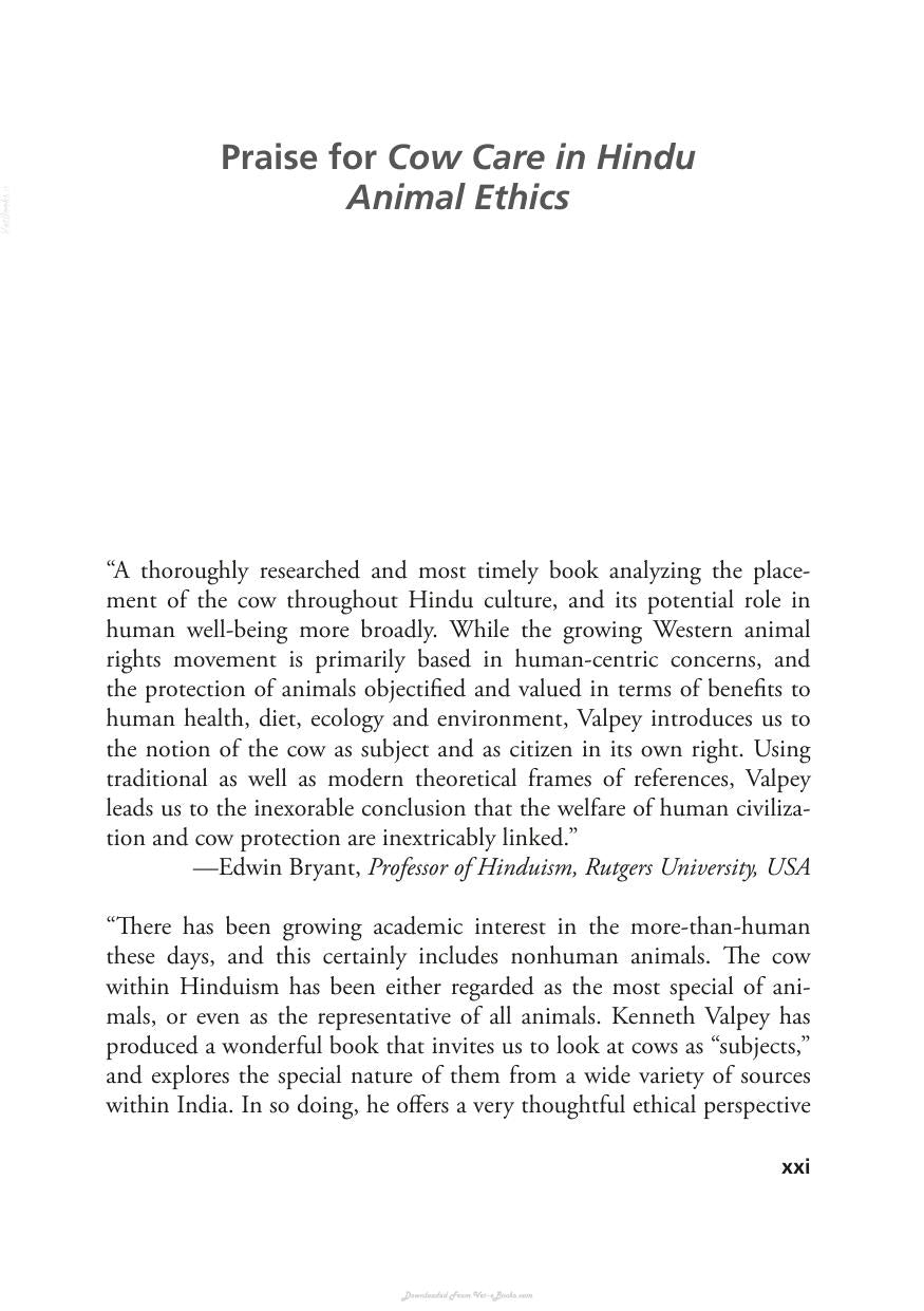Cow Care In Hindu Animal Ethics
