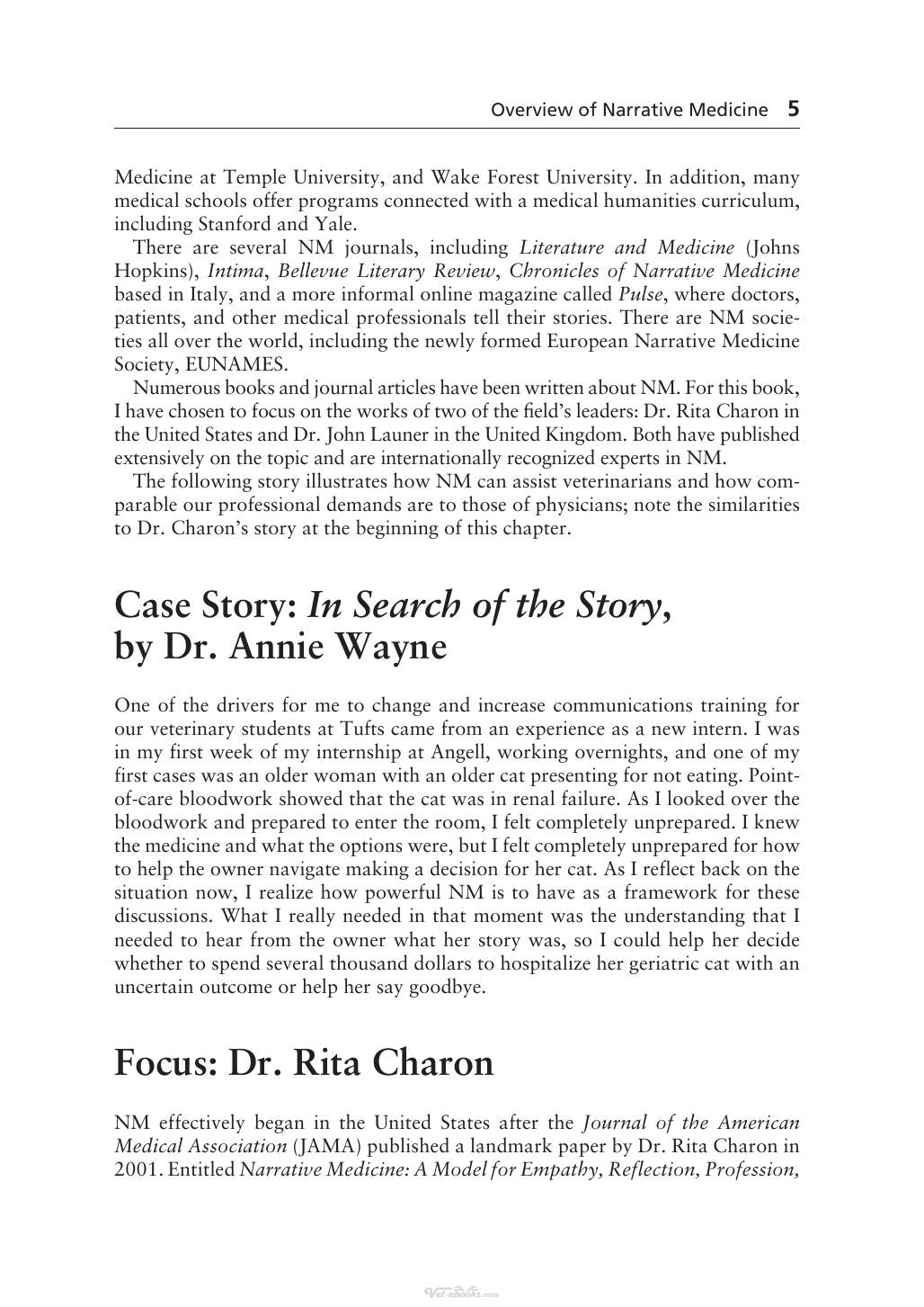 Narrative Medicine In Veterinary Practice