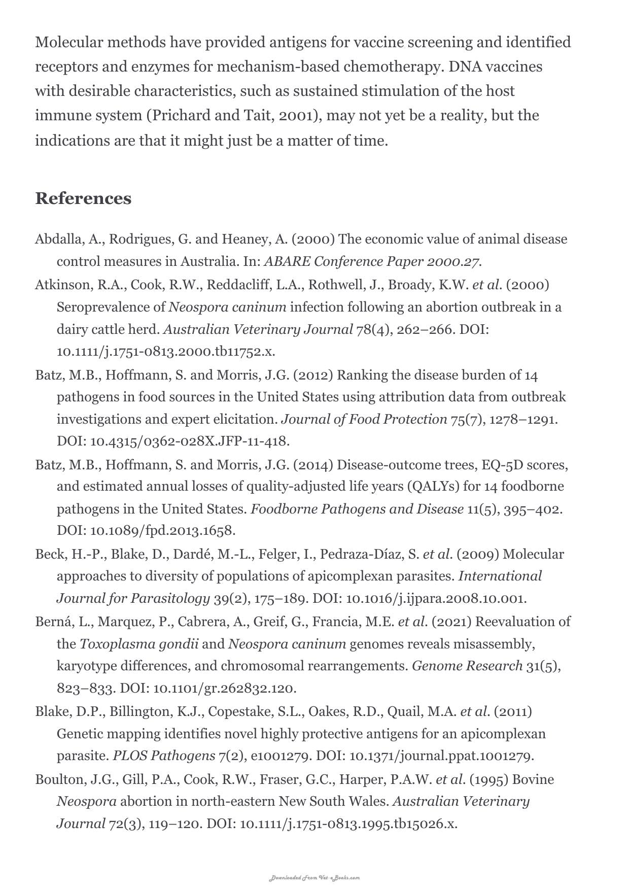 Apicomplexa In Livestock