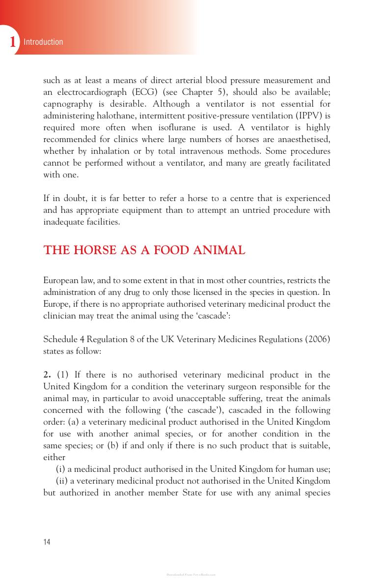 Handbook Of Equine Anaesthesia 2Nd