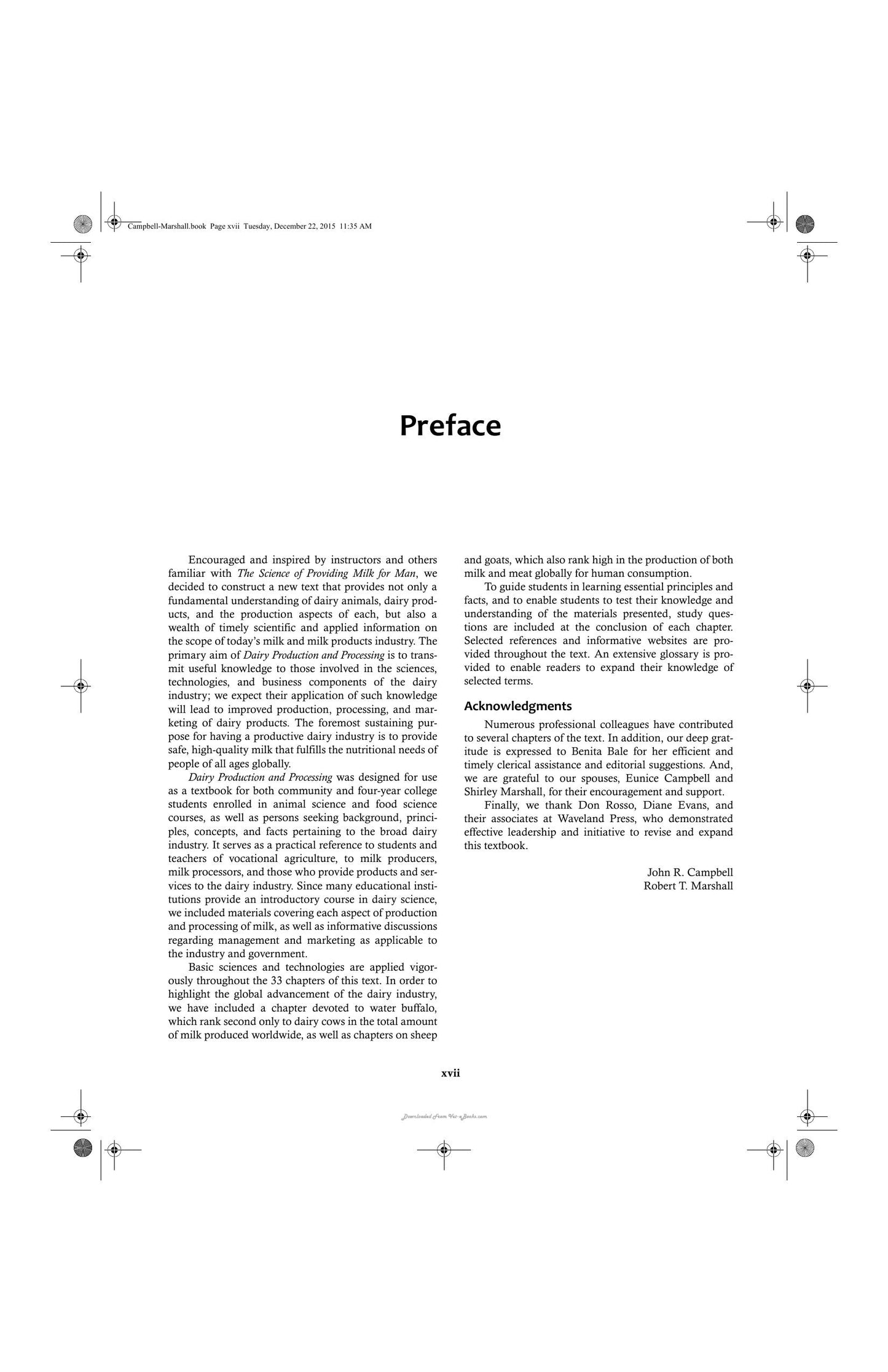 Dairy Production And Processing The Science Of Milk And Milk Products