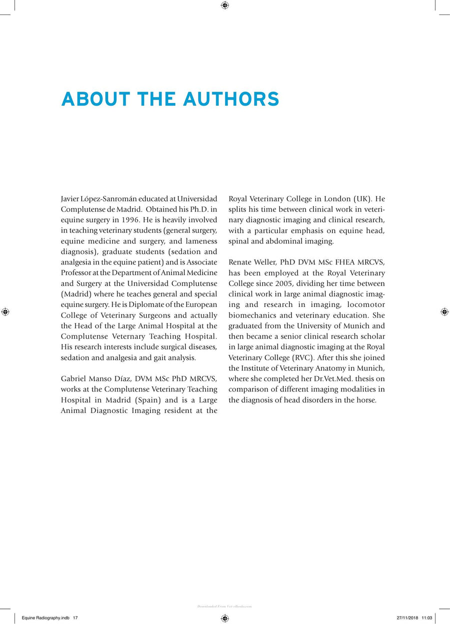 Preview page of A Practical Guide to Equine Radiography