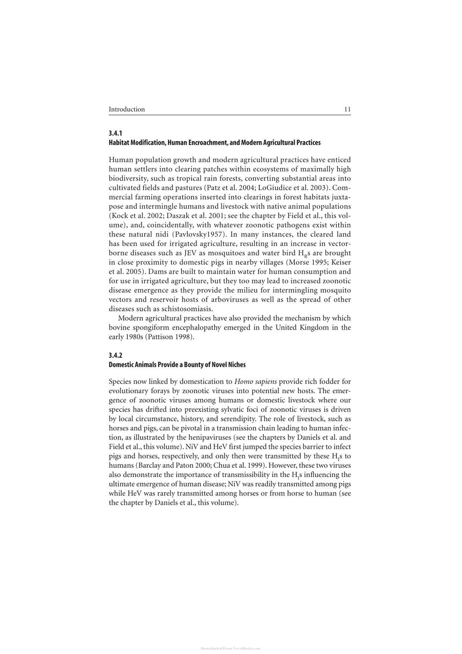 Preview page of Wildlife and Emerging Zoonotic Diseases — The Biology, Circumstances and Consequences of Cross