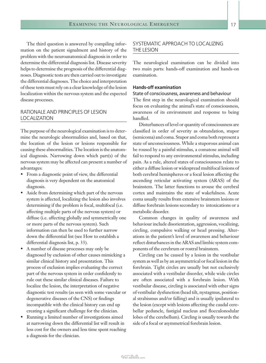 Preview page of Small Animals Neurological Emergency