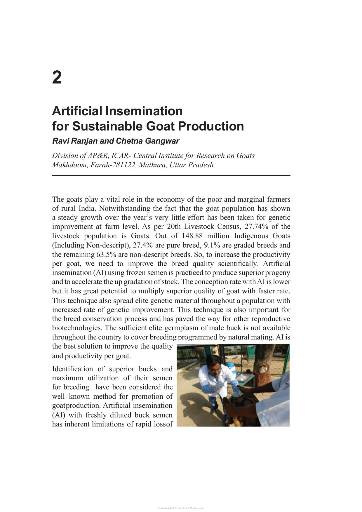 Artificial Insemination In Goats