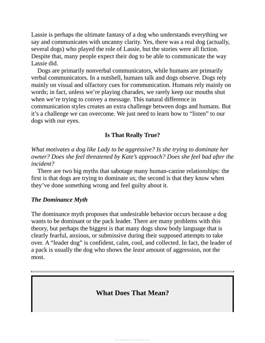 Preview page of Decoding Your Dog