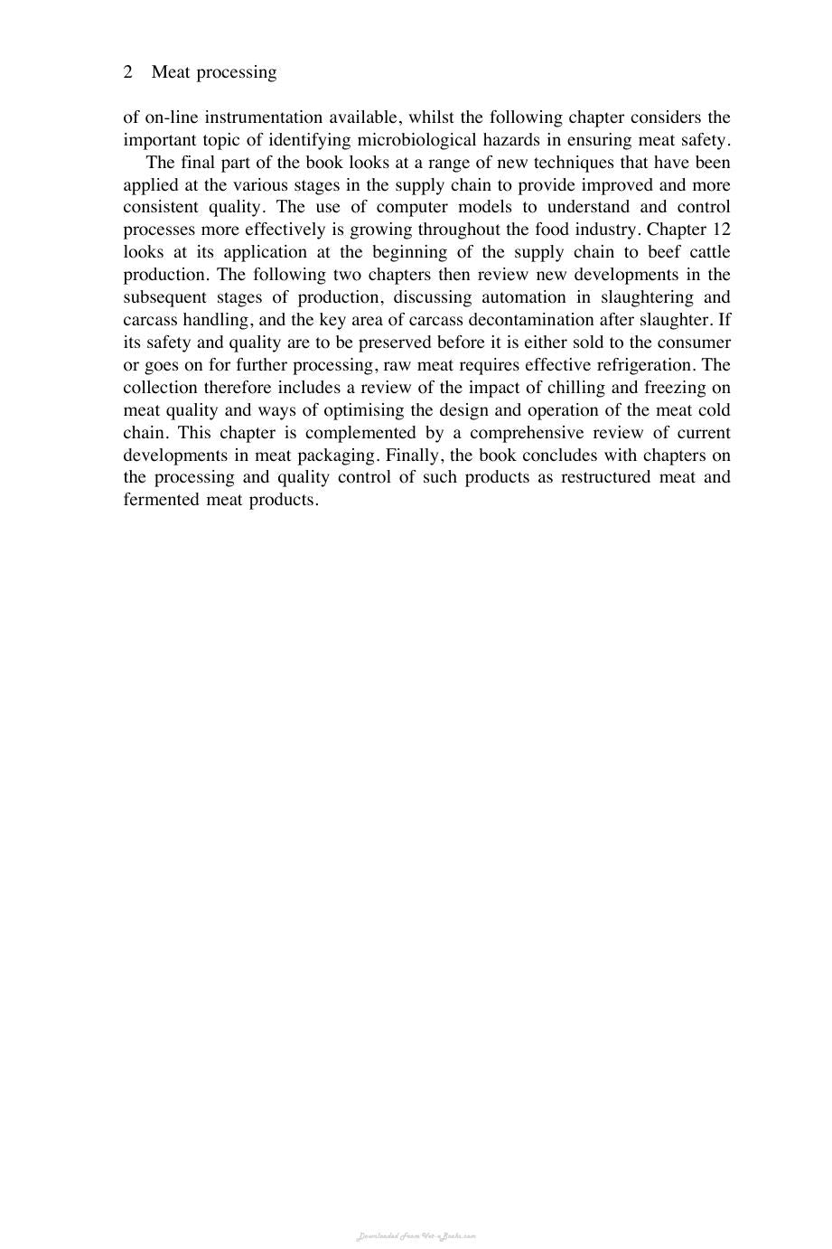 Meat Processing Improving Quality