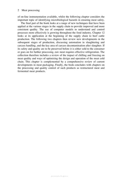 Meat Processing Improving Quality