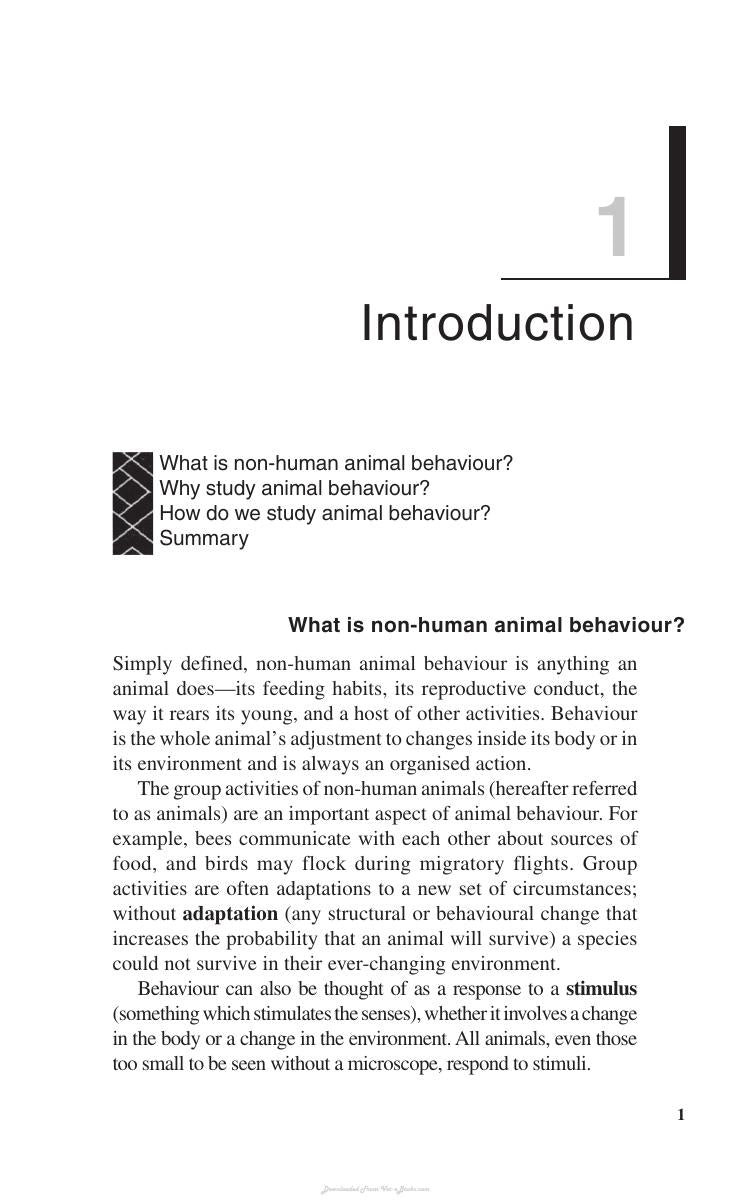 Determinants Of Animal Behaviour