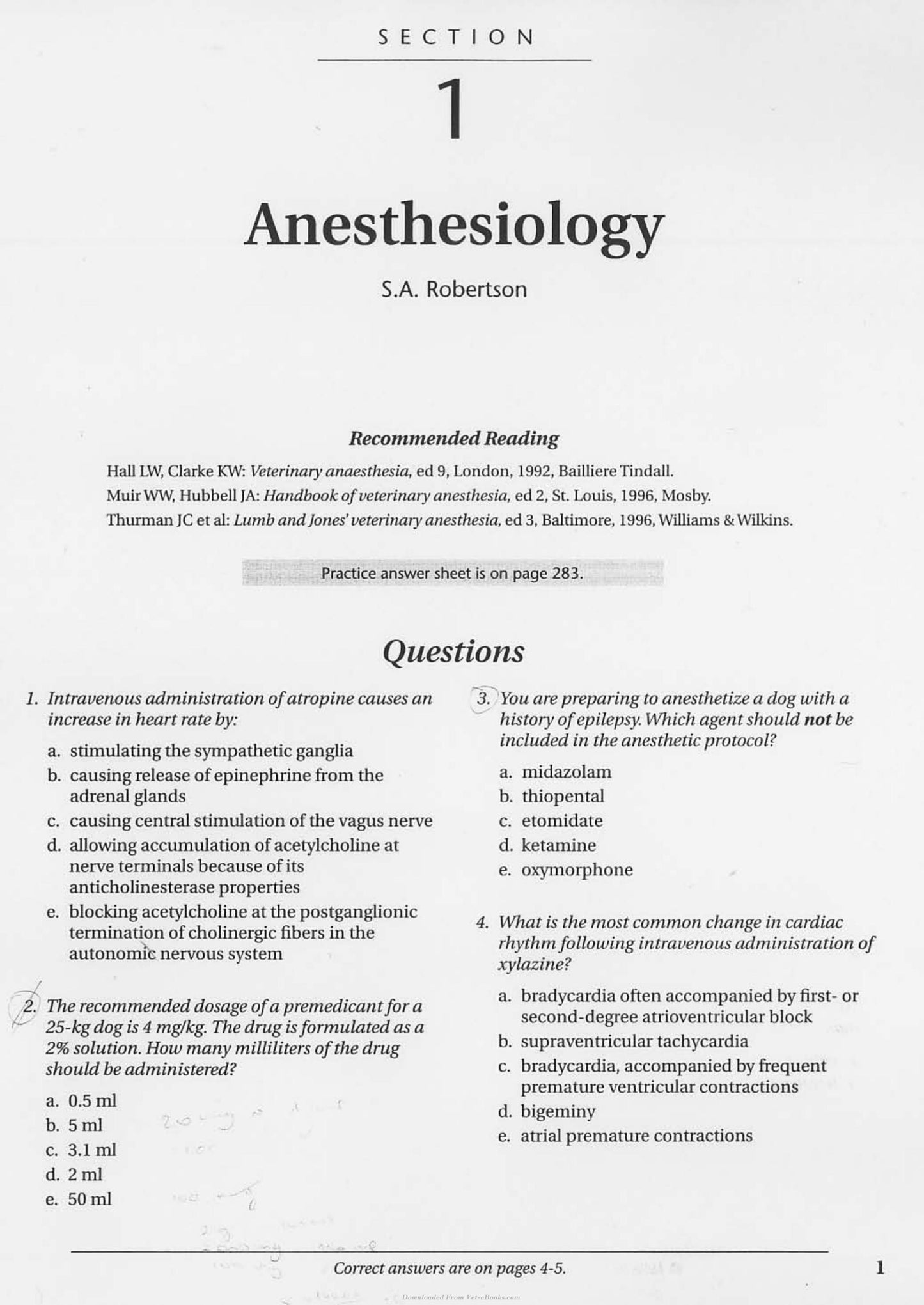 Mosbys Review Questions And Answers For Veterinary Boards Small Animal Medicine And Surgery 2Nd Edition