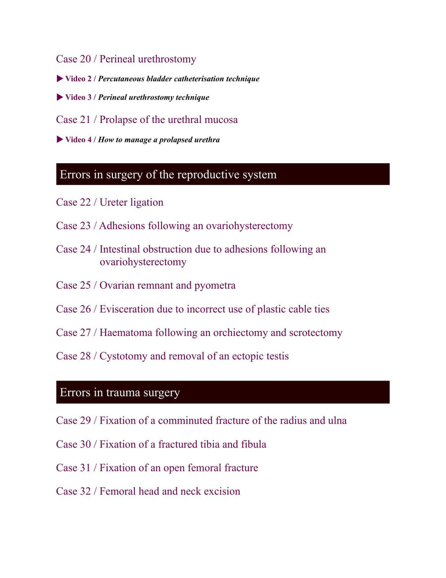 Preview page of Small Animal Surgery: Errors and Complications in Surgery