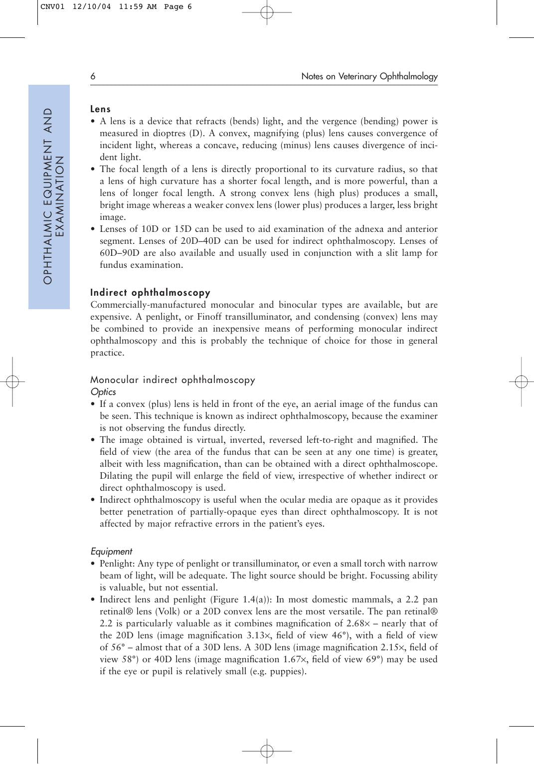 Notes On Veterinary Ophthalmology