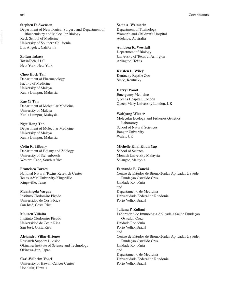 Preview page of Handbook of Venoms and Toxins of Reptiles 2nd Edition