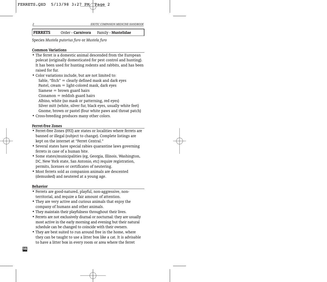 Exotic Companion Medicine Handbook For Veterinarians