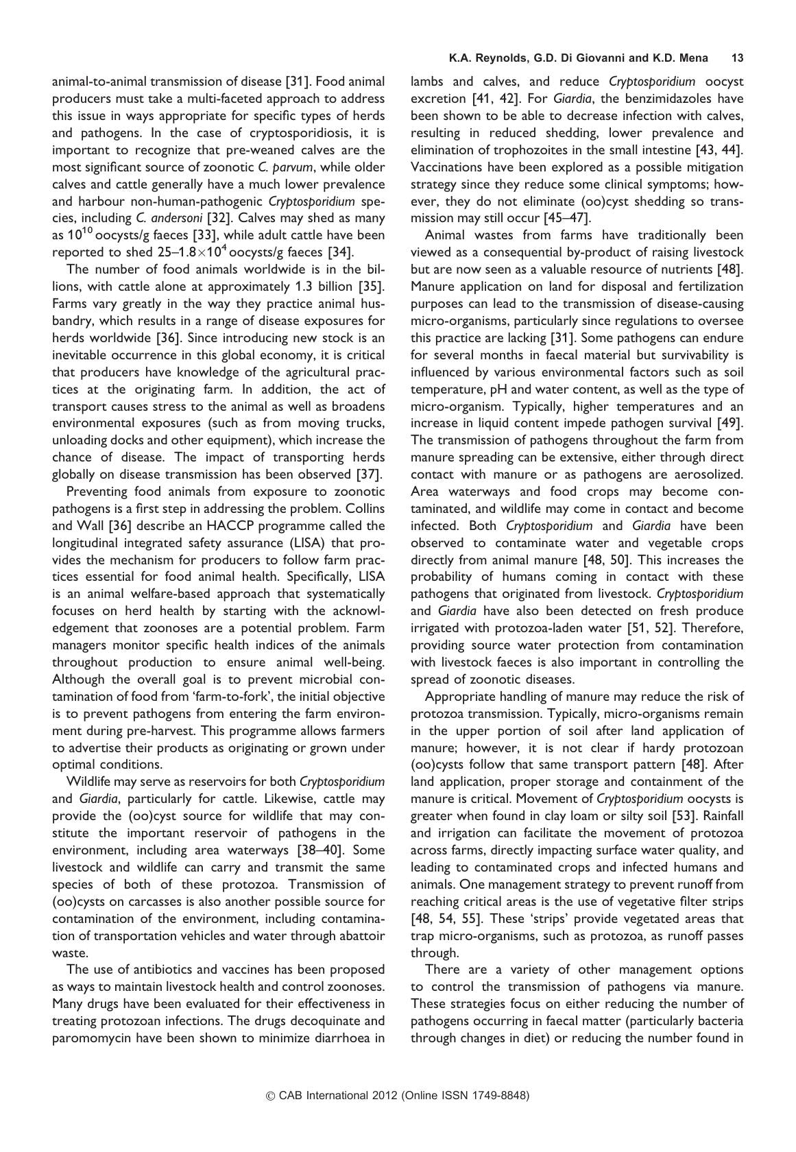 Animal Science Reviews 2012