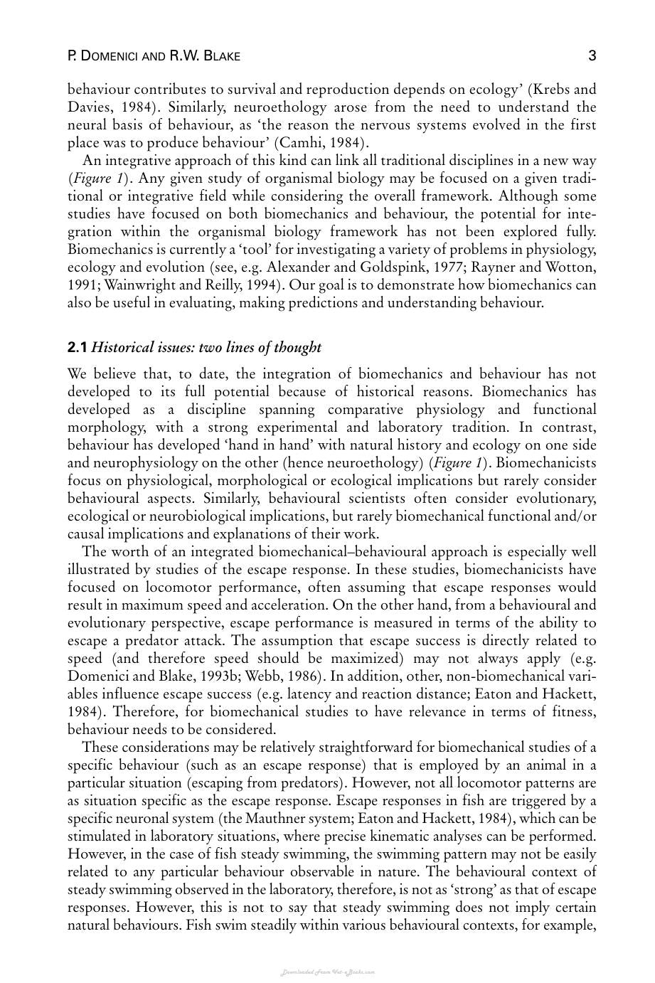 Biomechanics In Animal Behaviour