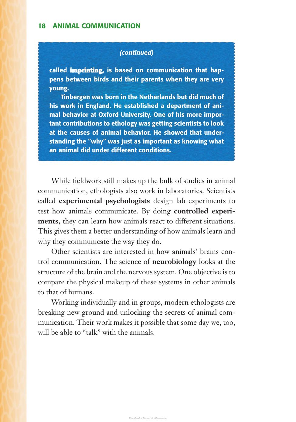 Animal Behavior Animal Communication