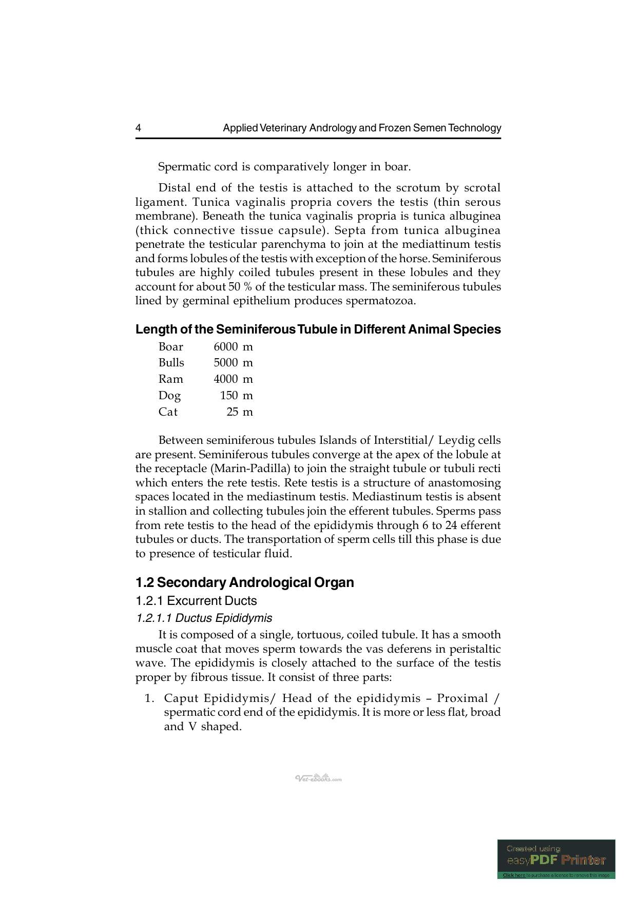 Applied Veterinary Andrology And Frozen Semen Technology